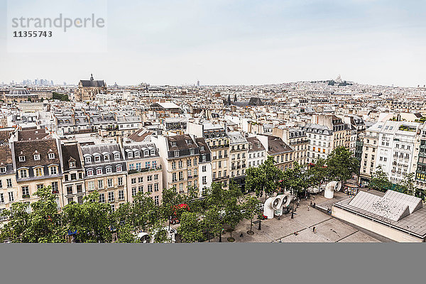Blick vom Centre Georges Pompidou  Paris  Frankreich