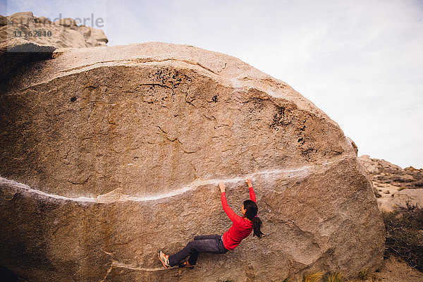 Felsklettern für Frauen  Buttermilk Boulders  Bishop  Kalifornien  USA