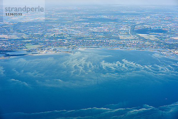 Luftaufnahme der Küstenlinie  Kopenhagen  Dänemark