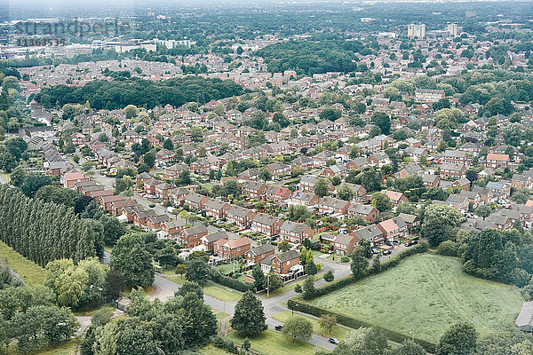 Luftaufnahme der Vorstadt  Altrincham  Cheshire  England