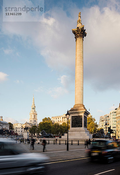 Nelsons Säule  Trafalgar Square  London  UK