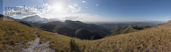 Panoramablick auf felsige Berge  Caripe  Monagas  Venezuela