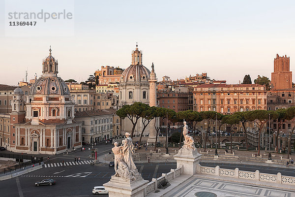 Erhöhte Ansicht der Piazza Venezia  Rom  Italien