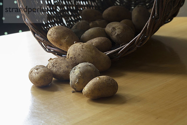 Nahaufnahme von rohen Kartoffeln