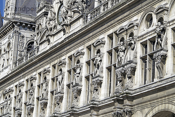 Frankreich  Paris  4. Arrondissement  Fassade des Hotel de Ville.