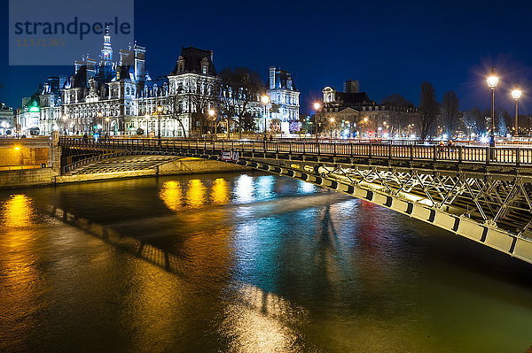 Frankreich  Paris  Pont d'Arcole bei Nacht