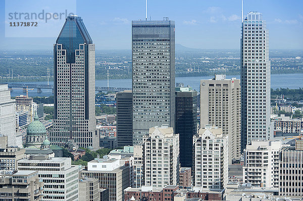 Kanada. Provinz Quebec  Montreal. Die Stadt vom Aussichtspunkt des Mount Royal aus gesehen