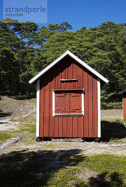 Hölzerne Hütte