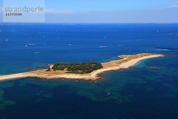 Frankreich  Westfrankreich  Luftaufnahme der Halbinsel Quiberon. Pointe Conguel.