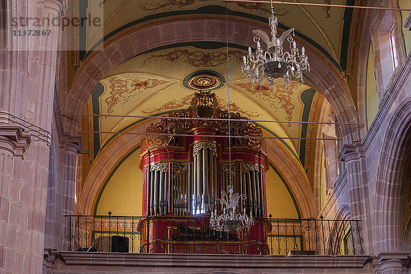 Mexiko  Zacatecas Staat  Zacatecas  Orgel der Kirche Santo Domingo  Unesco Welterbe