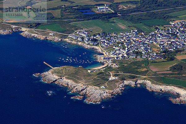 Frankreich  Bretagne  Morbihan. Kerroc'h. Luftaufnahme.