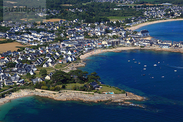 Frankreich  Bretagne  Morbihan. Lomener. Luftaufnahme.