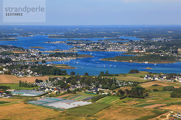 Frankreich  Bretagne  Morbihan. Luftaufnahme. Etel