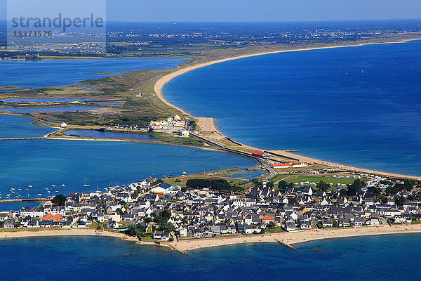 Frankreich  Bretagne  Morbihan. Luftaufnahme. Halbinsel Gavres