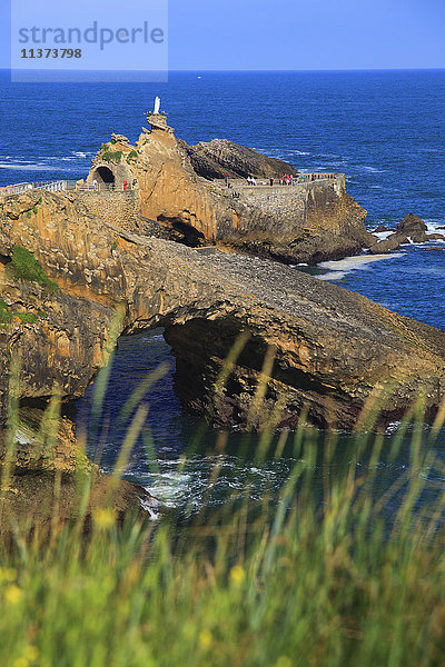 Frankreich  Baskenland  Biarritz. Rocher de la Vierge.