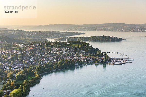 Luftaufnahme  Überlinger See  Konstanz  Baden-Württemberg  Deutschland  Europa