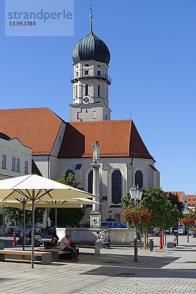 Pfarrkirche Mariä Himmelfahrt  Schongau  Oberbayern  Bayern  Deutschland  Europa