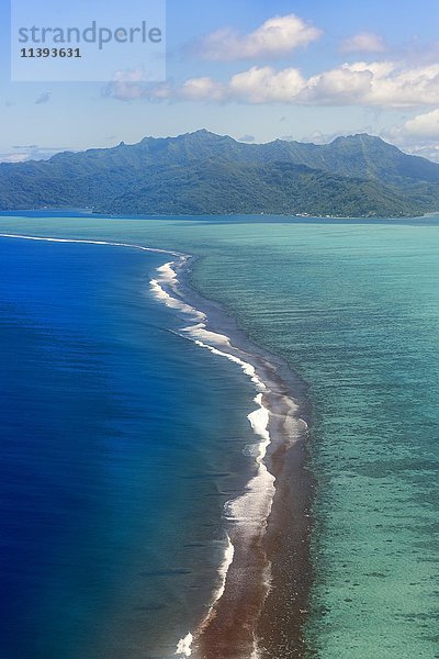 Riff in der Südsee  Luftaufnahme  Raiatea  Französisch-Polynesien  Ozeanien