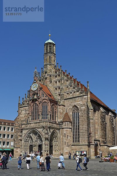 Frauenkirche  Hauptmarkt  Sebald historisches Zentrum  Nürnberg  Mittelfranken  Franken  Bayern  Deutschland  Europa