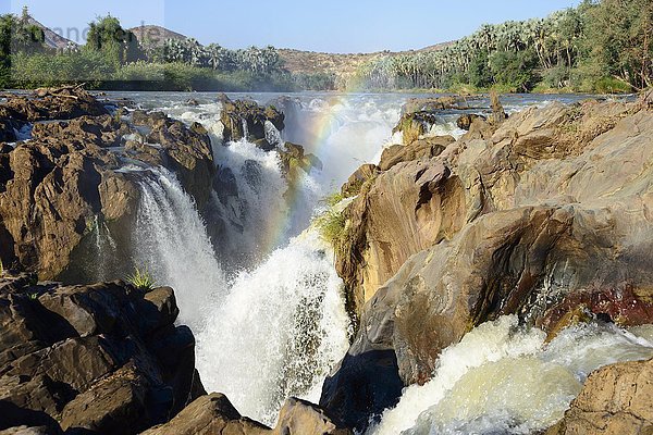 Epupa-Fälle  Kunene-Fluss  Kaokoveld  Namibia  Epupa-Fälle  Afrika