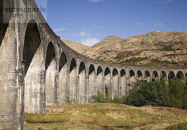Glenfinnan Viaduct  Schottland  Vereinigtes Königreich  Europa
