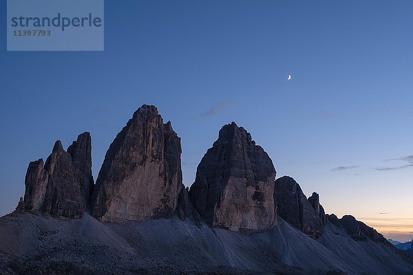 Drei Zinnen  Drei Zinnen  Sextner Dolomiten  Südtirol  Italien  Europa