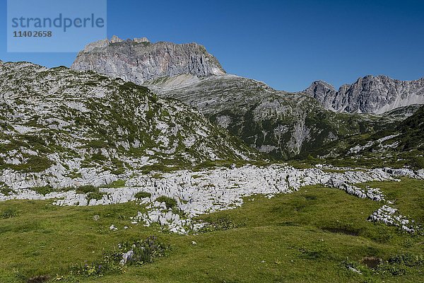 Karst  Karstlandschaft  Steinernes Meer und Rote Wand  Lechgebirge  Vorarlberg  Österreich  Europa