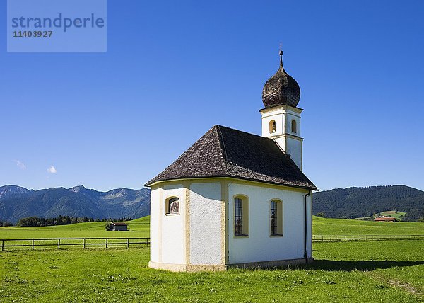 Leonhard Kapelle  Kapelle in Hundham bei Fischbachau  Leitzachtal  Oberbayern  Bayern  Deutschland  Europa
