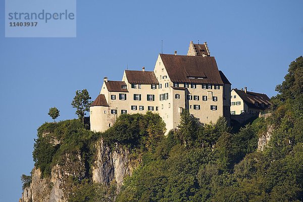 Schloss Werenwag  Beuron  Naturpark Obere Donau  Schwäbische Alb  Baden-Württemberg  Deutschland  Europa