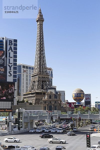 Hotel Paris  nachgebauter Eiffelturm  Las Vegas  Nevada  USA  Nordamerika