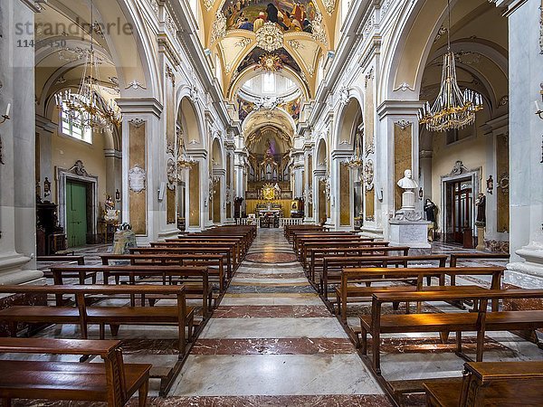 Innenraum der Kirche St. Francis Borgia  Catania  Sizilien  Italien  Europa