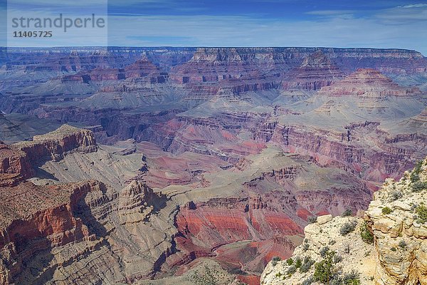 Landschaft  Panorama  Felsen  Canyon  South Rim  Grand Canyon National Park  Arizona  USA  Nordamerika