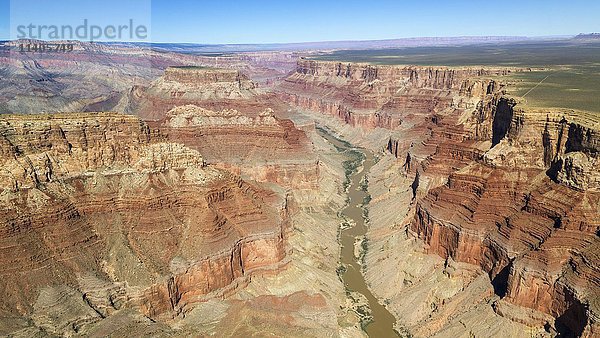 Landschaft  Felsenpanorama  Canyon  Colorado River  Luftaufnahme  South Rim  Grand Canyon National Park  Arizona  USA  Nordamerika
