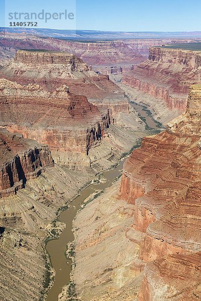 Felsen  Canyon  Colorado River  Luftaufnahme  South Rim  Grand Canyon National Park  Arizona  USA  Nordamerika