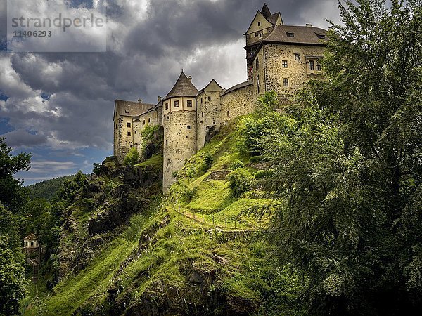 Burg Loket  Loket  Böhmen  Tschechische Republik  Europa