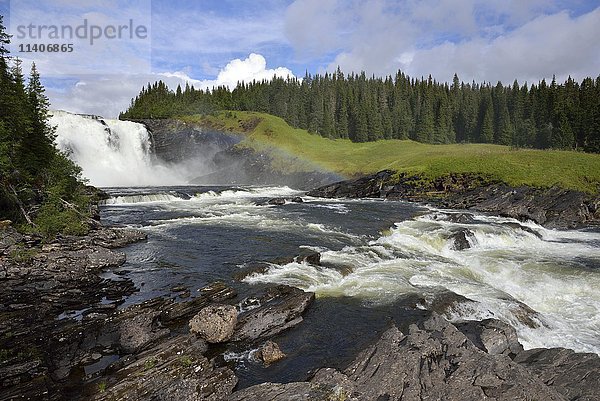 Tännforsen-Wasserfall  Åre  Provinz Jämtland  Schweden  Europa