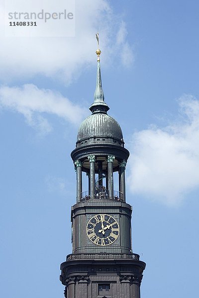 Der Michel  St. Michaelis Kirchturm  Hamburg  Deutschland  Europa