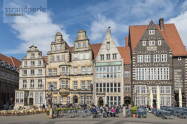 Markt im historischen Zentrum  Bremen  Deutschland  Europa