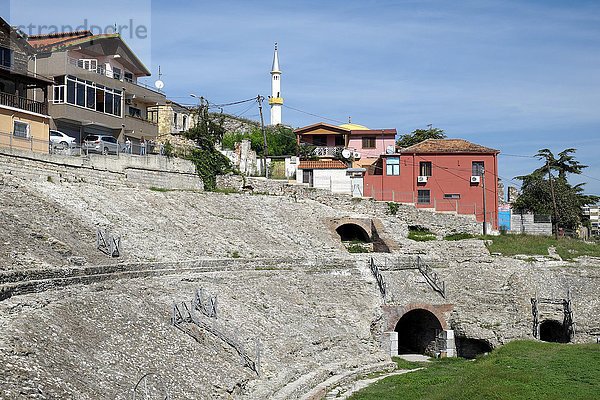 Antikes Amphitheater  Durrës  Albanien  Europa