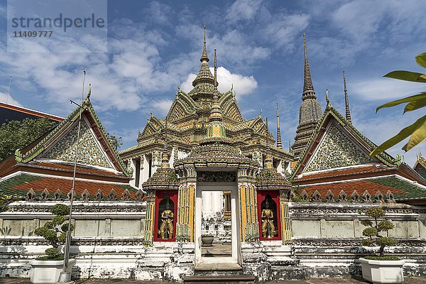 Phra Mondop Tempel  Buddhistische Tempelanlage Wat Pho  Bangkok  Thailand  Asien