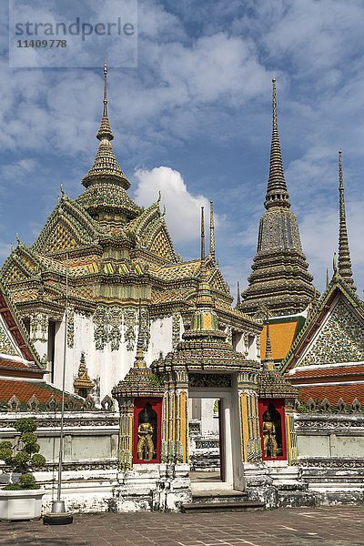 Phra Mondop Tempel  Buddhistische Tempelanlage Wat Pho  Bangkok  Thailand  Asien