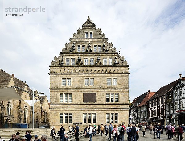 Hochzeitshaus von 1617  städtisches Fest- und Feierzentrum  Weserrenaissance  Hamelner Altstadt  Niedersachsen  Deutschland  Europa