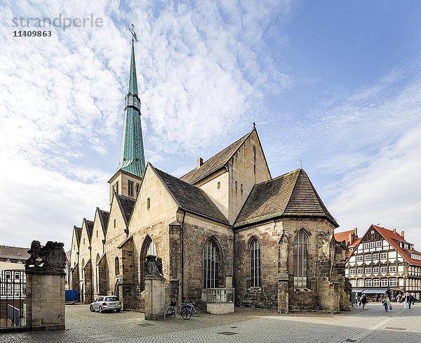 Marktkirche St. Nicolai  Pferdemarkt  Hameln historisches Zentrum  Niedersachsen  Deutschland  Europa