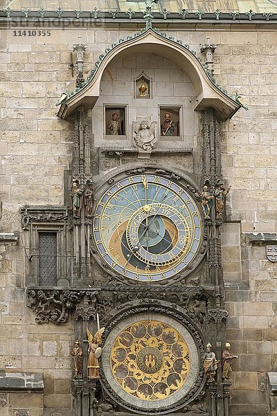 Astronomische Uhr  Orloj  Altstädter Rathaus  Altstädter Ring  Prag  Tschechische Republik  Europa
