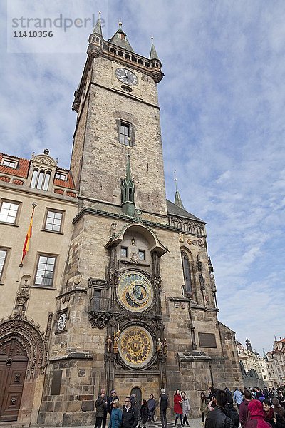 Astronomische Uhr  Orloj  Altstädter Rathaus  Altstädter Ring  Prag  Tschechische Republik  Europa