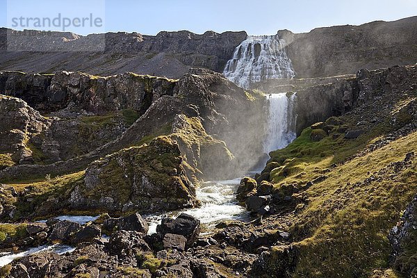 Dynjandi-Wasserfall  Westfjorde  Island  Europa