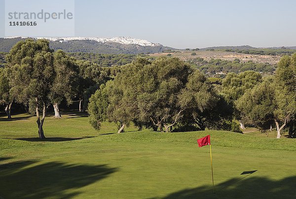 Golfplatz  Montenmedio Golf and Country Club  hinter Vejer de la Frontera  Provinz Cadiz  Andalusien  Spanien  Europa