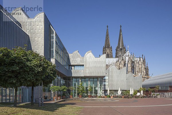 Museum Ludwig  hinter dem Kölner Dom  Köln  Nordrhein-Westfalen  Deutschland  Europa