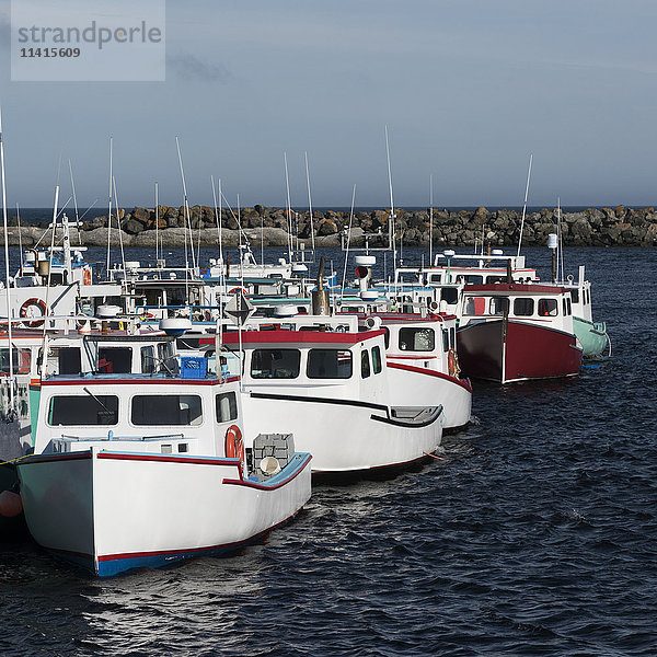 Fischerboote in einem Hafen; Main-a-dieu  Nova Scotia  Kanada