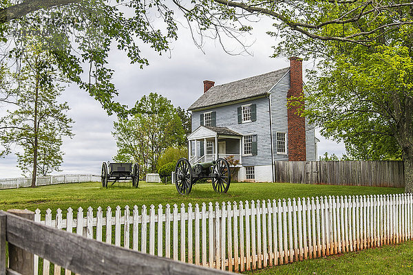 Haus von George Peers  Ort des letzten Artillerieschusses im Amerikanischen Bürgerkrieg; Appomattox  Virginia  Vereinigte Staaten von Amerika'.